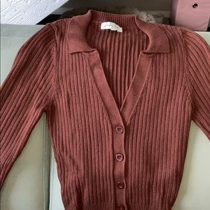 Brown long sleeve top